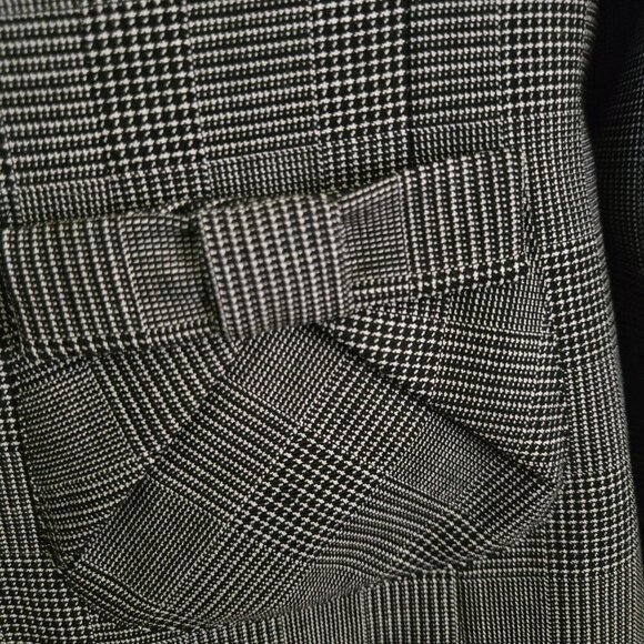 Ann Taylor Designer Men's Suiting Plaid Wool Blend Pant Suit Bow Pocket Size 6/8 - Picture 5 of 10
